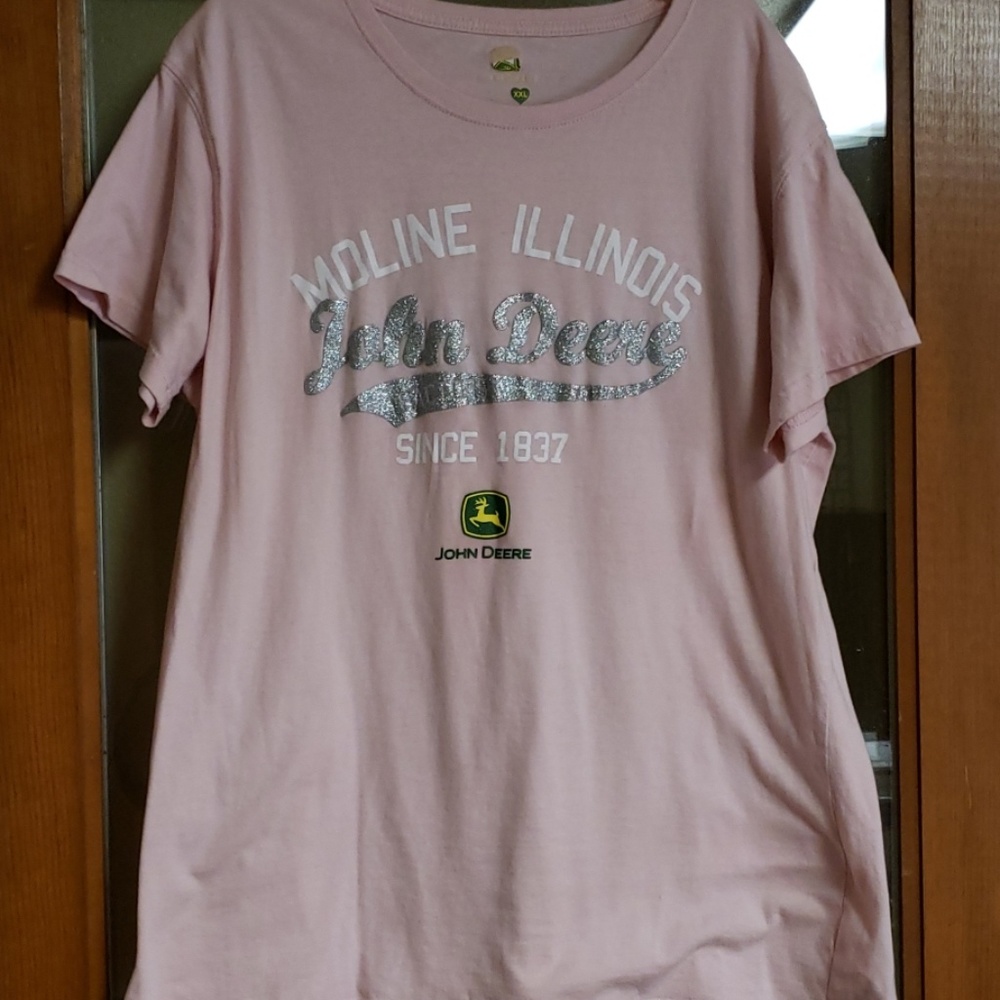 Light Pink John Deere tshirt